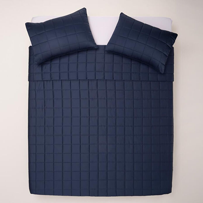 Penelope %100 Pamuk Saten Yatak Örtüsü 300x280 Cm Lacivert - Lia Serisi