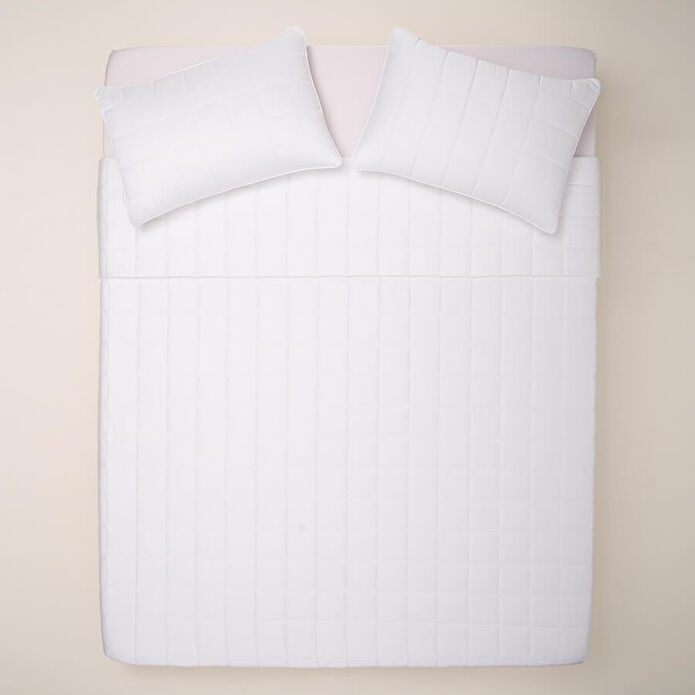 Penelope %100 Pamuk Saten Yatak Örtüsü 300x280 Cm Beyaz - Lia Serisi