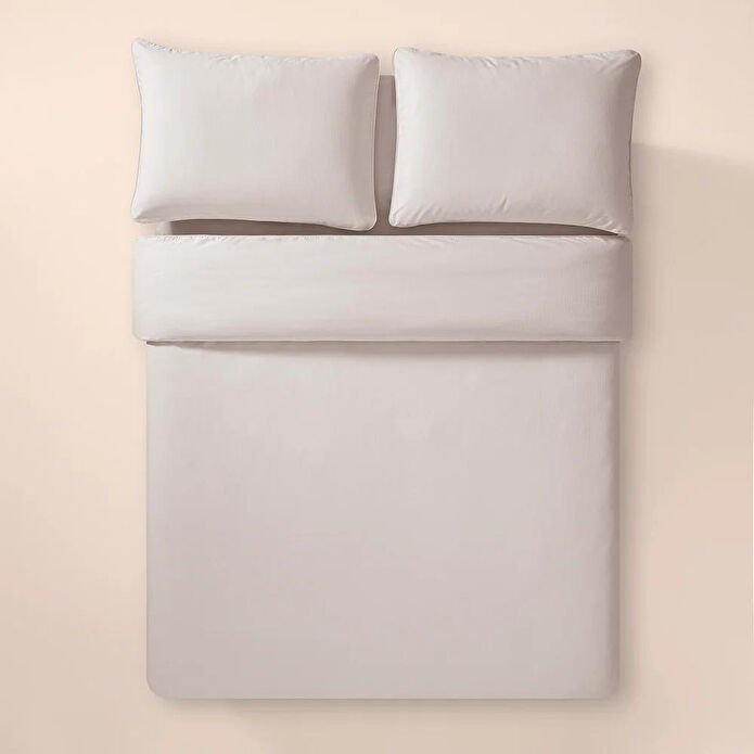 Penelope %100 Pamuk Percale Nevresim Seti 200x220 Cm Gri - Pure Serisi