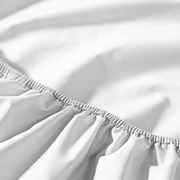 Penelope %100 Pamuk Percale Lastikli Çarşaf 160x200 Cm Beyaz - Pure Serisi