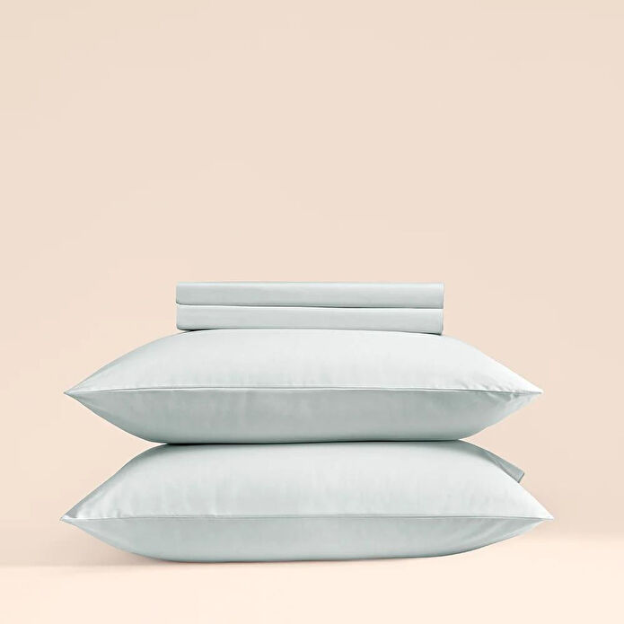 Penelope %100 Pamuk Percale Lastikli Çarşaf 120x200 Cm Mavi - Pure Serisi