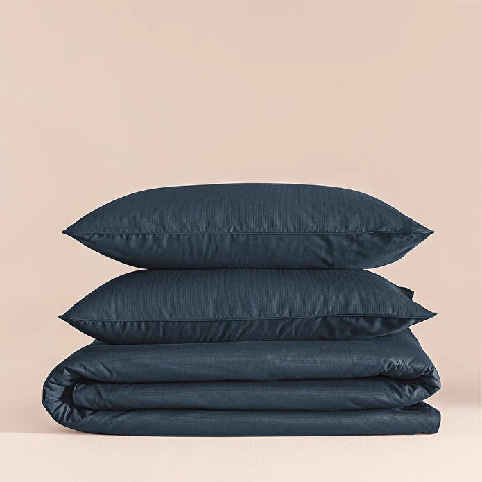Penelope %100 Pamuk Percale Nevresim Seti 240x220 Cm Lacivert - Pure Serisi