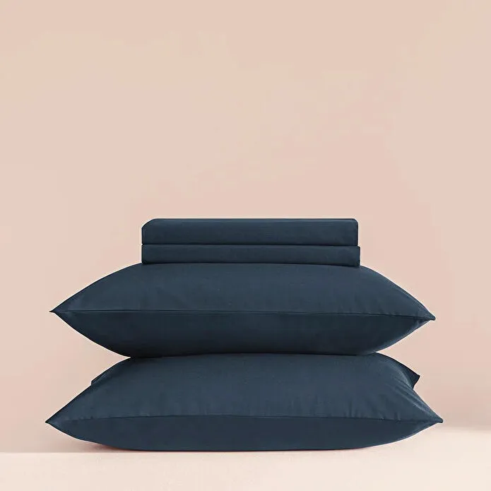 Penelope %100 Pamuk Percale Lastikli Çarşaf 120x200 Cm Lacivert - Pure Serisi