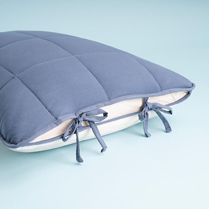 Othello Kullanımı Kolay Tek Kişilik Yastık Alezi Ve Yorgan Seti 170x230 Cm Denim - Egeo Life Serisi