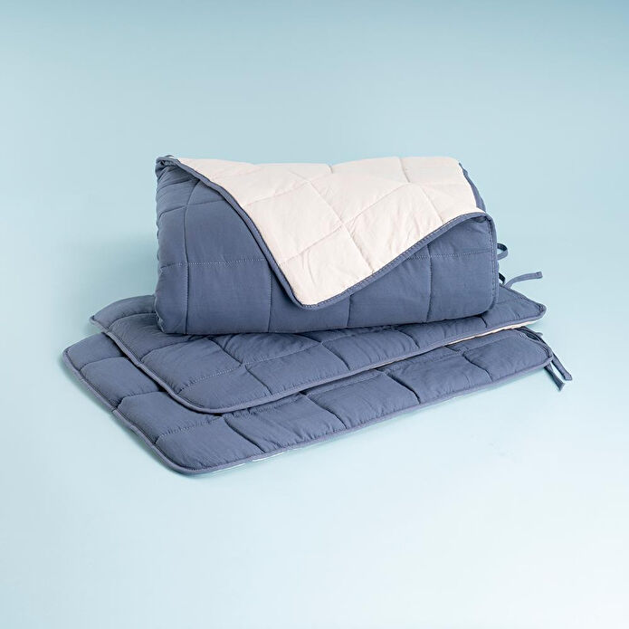 Othello Kullanımı Kolay Tek Kişilik Yastık Alezi Ve Yorgan Seti 170x230 Cm Denim - Egeo Life Serisi