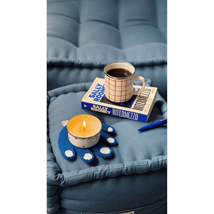 Emaylab Cupid Grid Desen Emaye Kupa