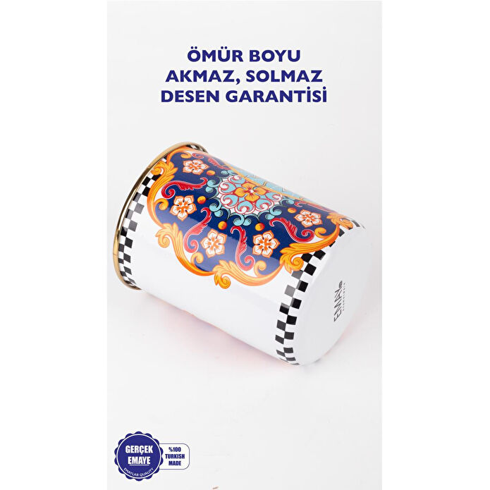 Emaylab Mısharu 17 Cm Emaye Kavanoz, Vazo