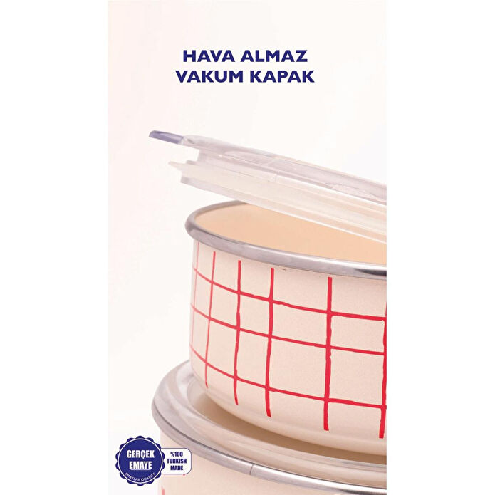 Emaylab Cupid Vakum Kapaklı Yiyecek Saklama Kabı Seti (ocaklarda Kullanilabi̇li̇r)