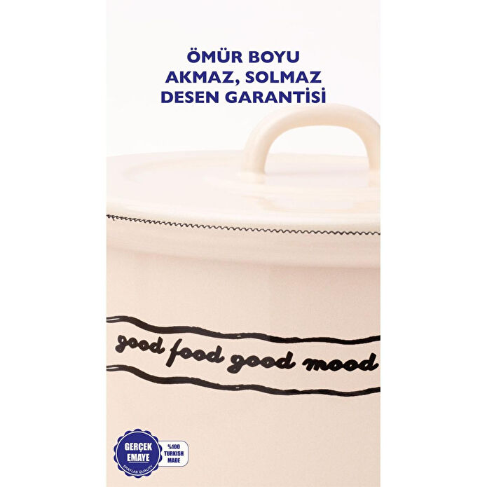 Emaylab Mood Emaye Fırın/haşlama/yoğurt Tenceresi (18cm)