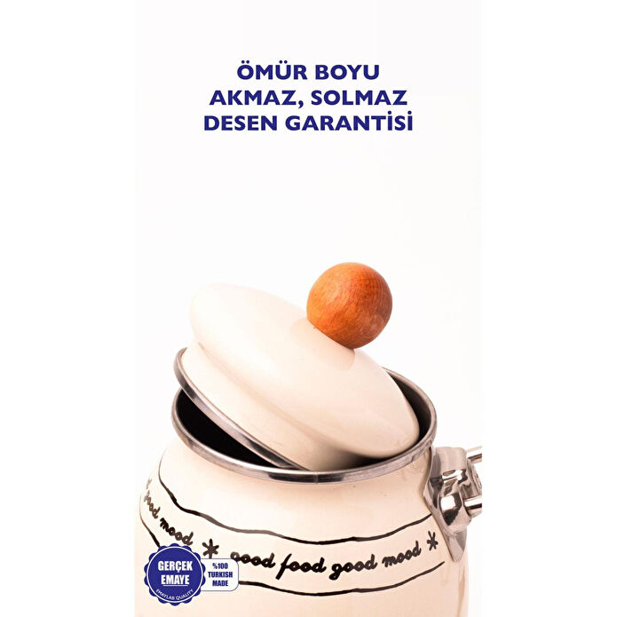 Emaylab Mood Emaye Çaydanlık Takımı Ahşap Tepeli