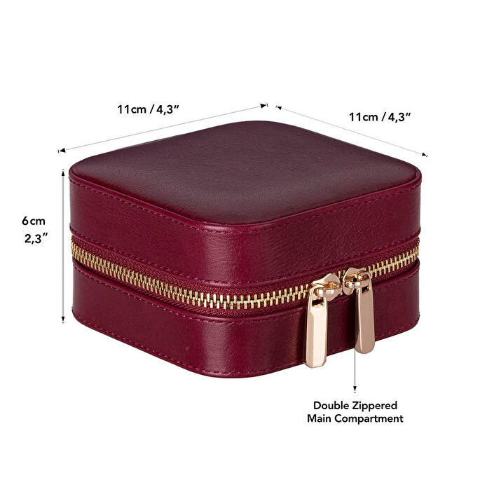 Bloominbag Amanda Velvet Burgundy Bloom Deri & Kadife Takı Çantası