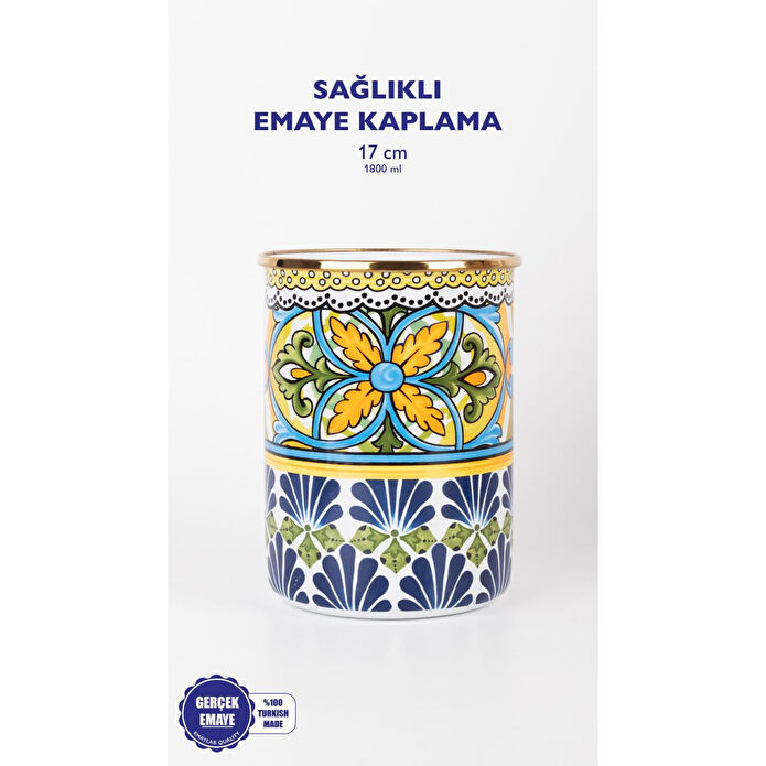 Emaylab Selge Emaye Dekoratif, Çok Amaçlı Vazo