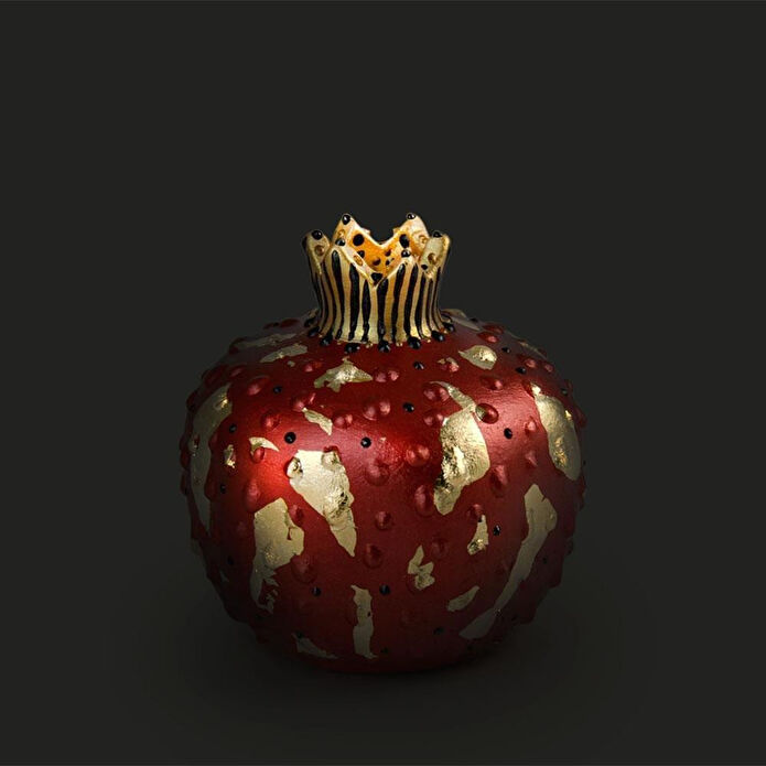 Coho Objet Coho Art Aşk Narı El Yapımı Sanatsal Dekoratif Obje - Brilliant Wine Red