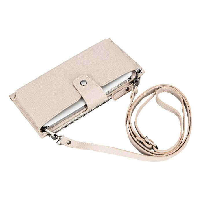 Bloominbag Lozan Purewhite Deri Askılı Cüzdan