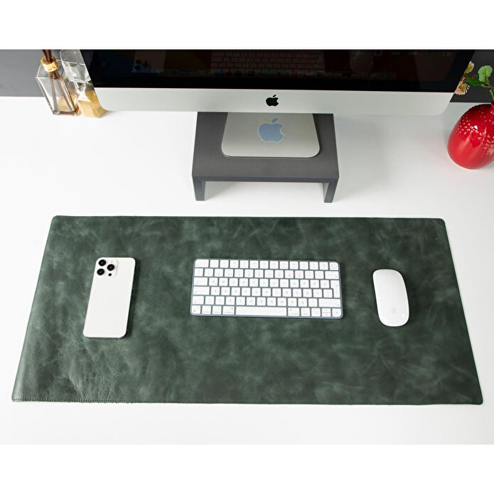 Bloominbag Still & Silent – Pickle Gerçek Deri Desk Mat Macbook Altlığı Ve Mousepad