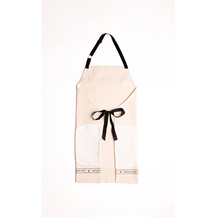 Emaylab Mood Desenli Mutfak Önlüğü Ve Tutmaç Seti (kendinden Havlulu-ayarlamalı Askılı)