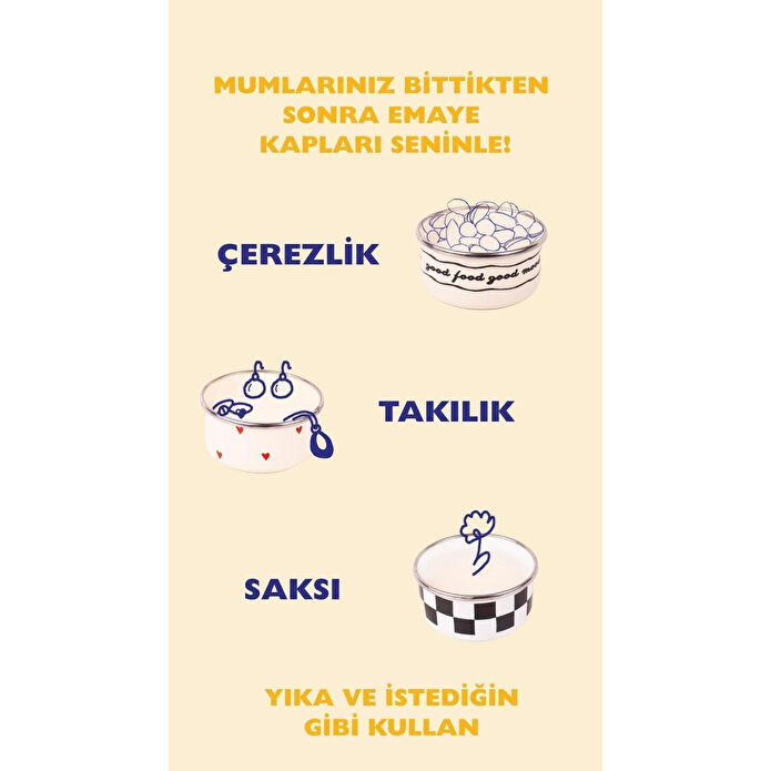 Emaylab Startouch - Emaye Kapta Soy Wax Mum (çiçekçi Ve Baharat Notalı 150 Ml)