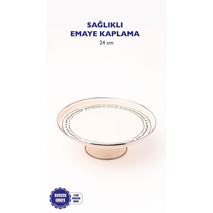 Emaylab Mood Emaye Pasta/kek Sunum Standı (24 Cm)