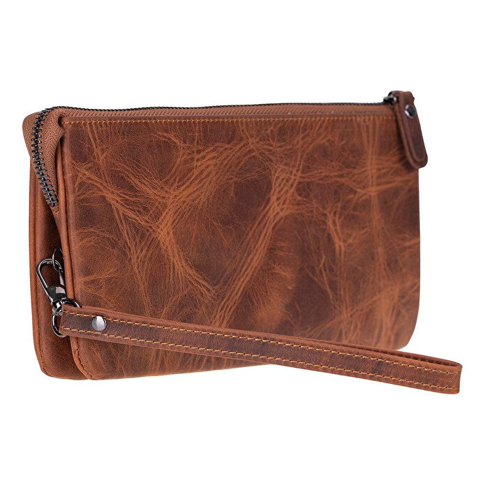 Bloominbag Majeste Rust Brown Curated Deri Clutch Bag