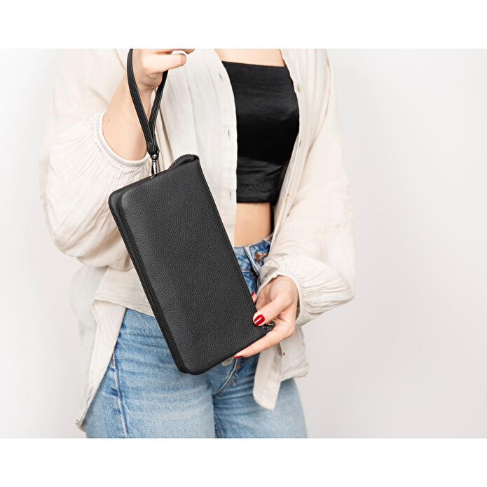 Bloominbag Majeste Black Elegance Curated Deri Clutch Bag