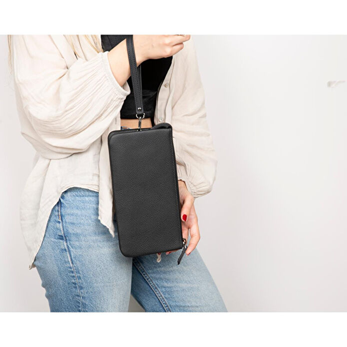 Bloominbag Majeste Black Elegance Curated Deri Clutch Bag