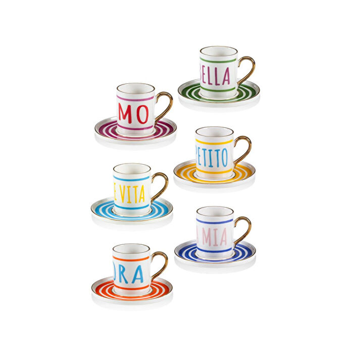 The Mia Ti Amo Keyif Seti 12 Parça 6 Kişilik