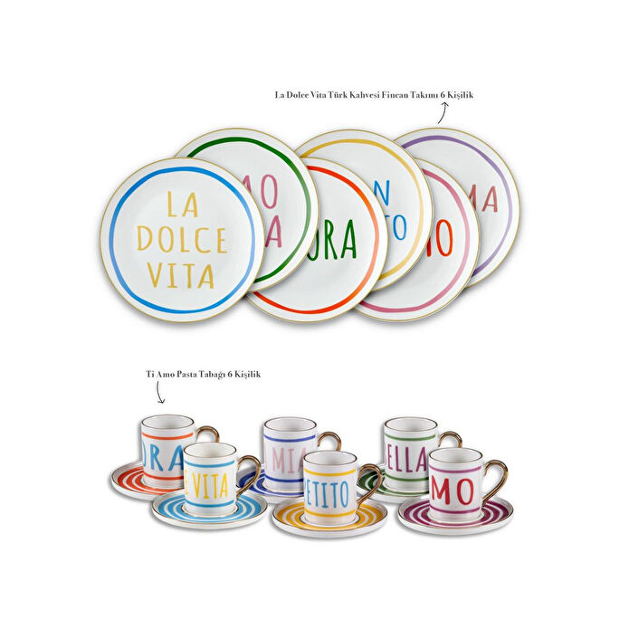 The Mia Ti Amo Keyif Seti 12 Parça 6 Kişilik