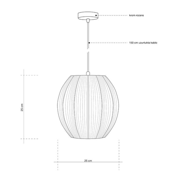 Soli Workshop Rhoia Globe Sarkıt Aydınlatma
