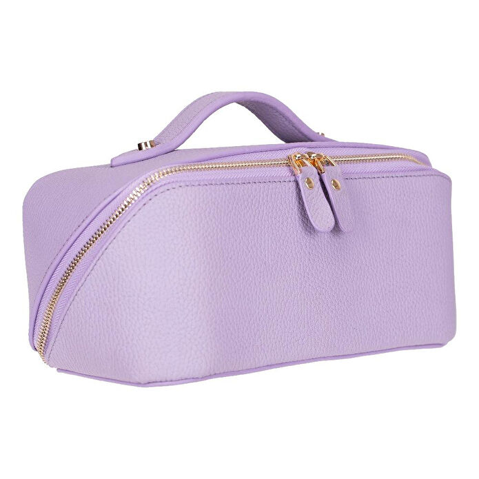 Bloominbag Ella Lilac Dusk Bloom – Deri Seyahat Ve Makyaj Çantası