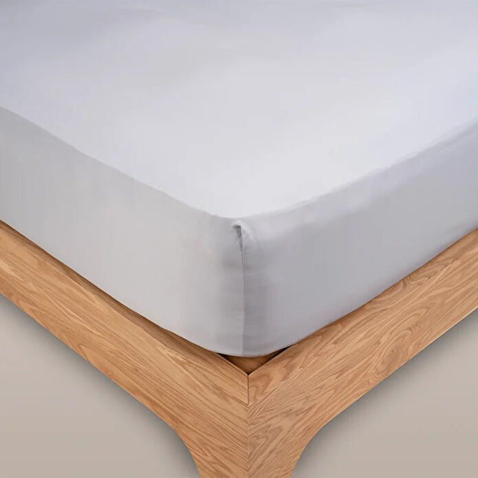 Penelope %100 Pamuk Saten Lastikli Çarşaf Seti 200x200 Cm Mavi - Lia Serisi