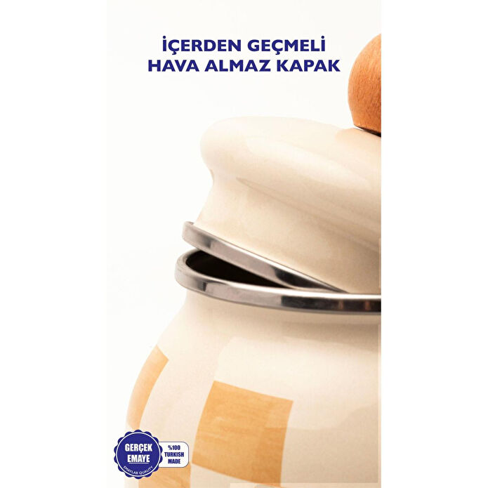 Emaylab Beige Emaye Baharatlık/kavanoz
