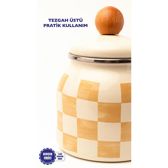 Emaylab Beige Emaye Baharatlık/kavanoz