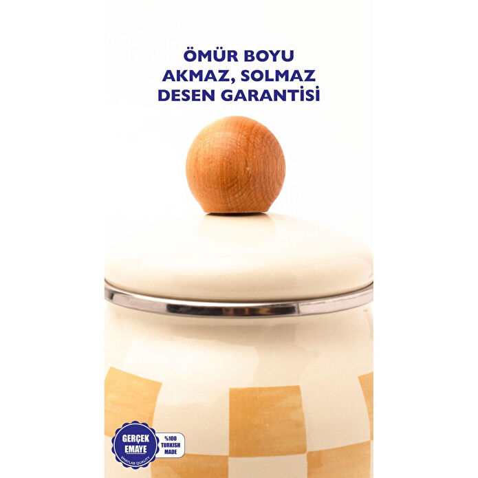 Emaylab Beige Emaye Baharatlık/kavanoz