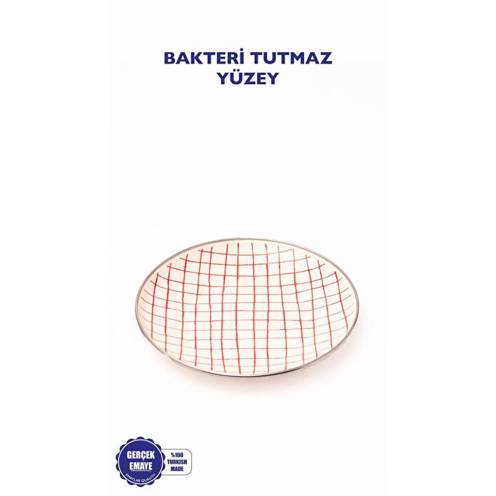 Emaylab Cupid Kareli Emaye Pasta/sunum Tabağı 21 Cm