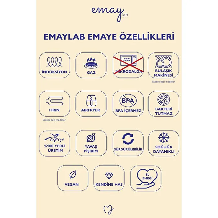 Emaylab Selge 26 Cm Dekoratif Emaye Servis Sunum Tabağı