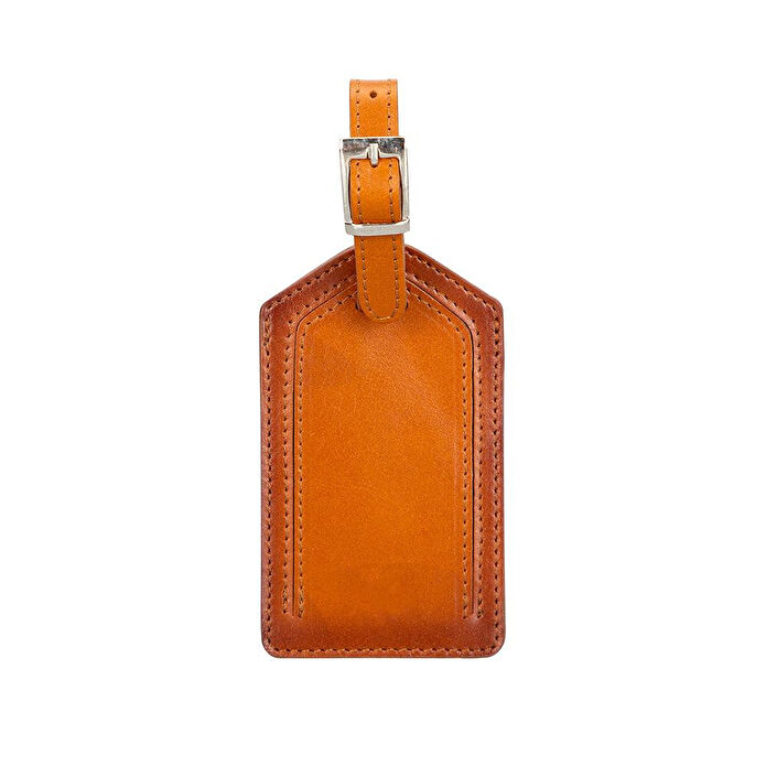 Bloominbag Airconrad Voyage Luxe Tan Deri Airtag Bagaj & Bavul Etiketi