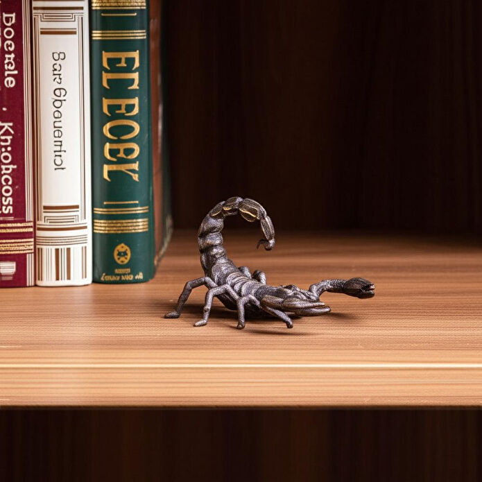 Coho Objet Coho Brazen Pirinç Döküm El Yapımı Dekoratif Akrep Heykeli