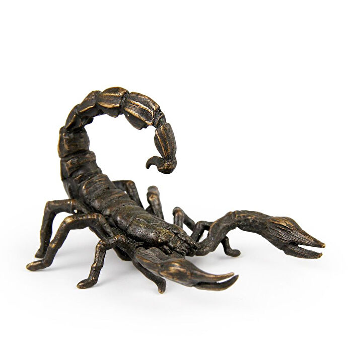Coho Objet Coho Brazen Pirinç Döküm El Yapımı Dekoratif Akrep Heykeli