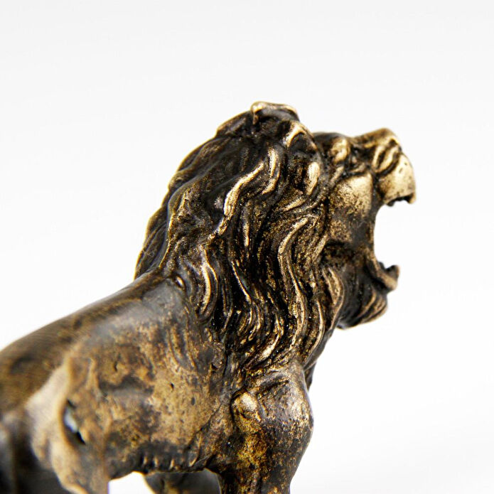 Coho Objet Coho Brazen Dekoratif Pirinç Döküm Aslan Figürü