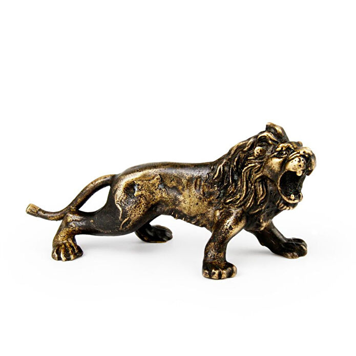 Coho Objet Coho Brazen Dekoratif Pirinç Döküm Aslan Figürü