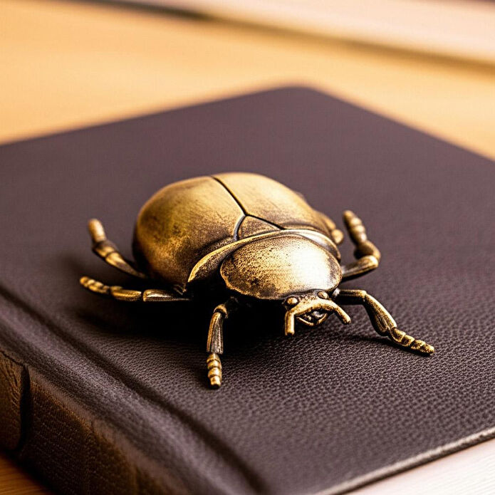 Coho Objet Coho Brazen Pirinç Döküm Dekoratif Tılsım Böceği Heykeli