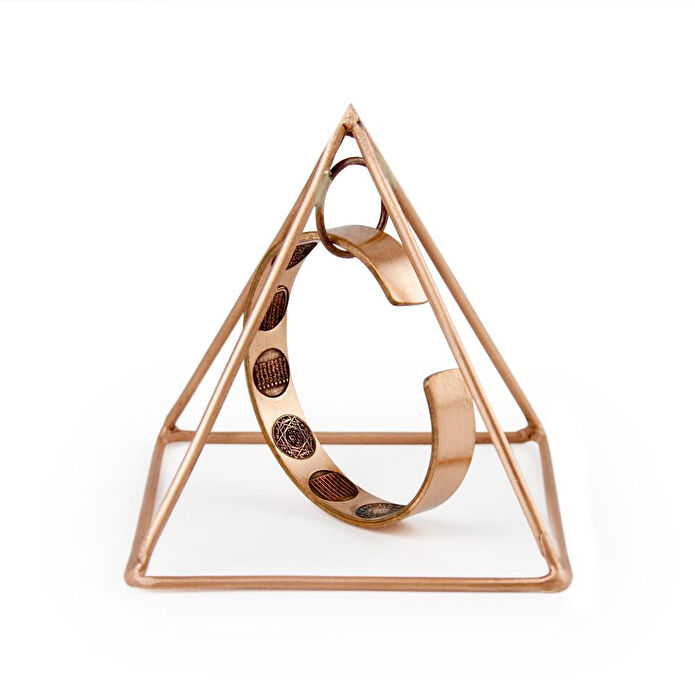 Coho Objet Coho Tılsım Bakır Enerji Temizleme Piramidi & Dua Bileklik