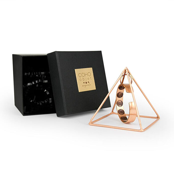 Coho Objet Coho Tılsım Bakır Enerji Temizleme Piramidi & Dua Bileklik