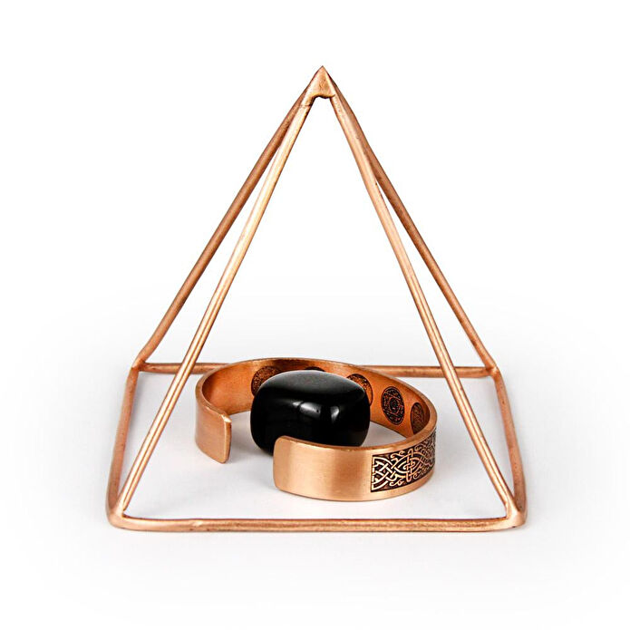 Coho Objet Coho Cosmos Saf Bakır Mini Enerji Temizleme Piramidi