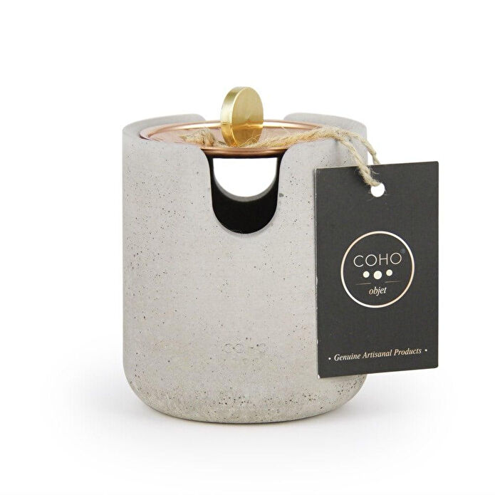 Coho Objet Coho Concre Therapy Dövme Bakır Kapaklı Tütsü Çanağı