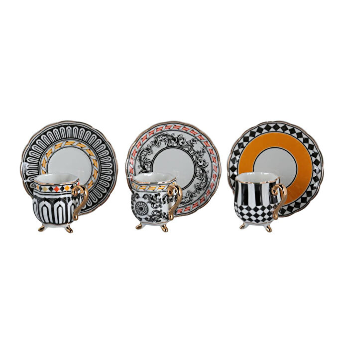 Lucky Art Margery Bone 6li Kahve Fincan Seti