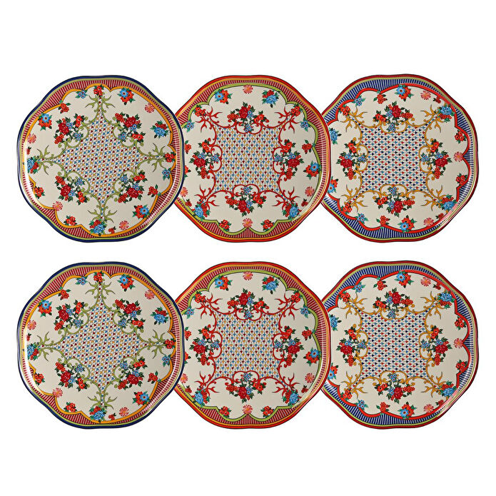 Lucky Art Fiora Bone 27cm 6li Tabak Seti