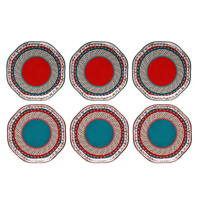 Lucky Art Liora Bone 19cm 6li Tabak Seti