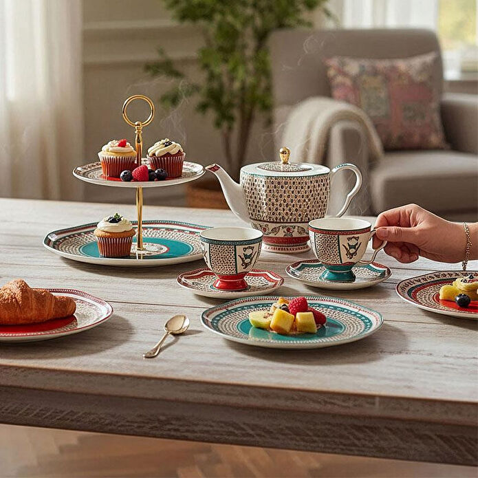 Lucky Art Liora Bone 19cm 6li Tabak Seti