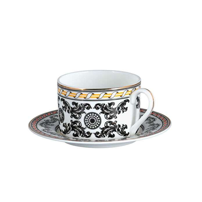 Lucky Art Margery Bone Porselen Barok Desenli 6 Li Çay Fincani Seti